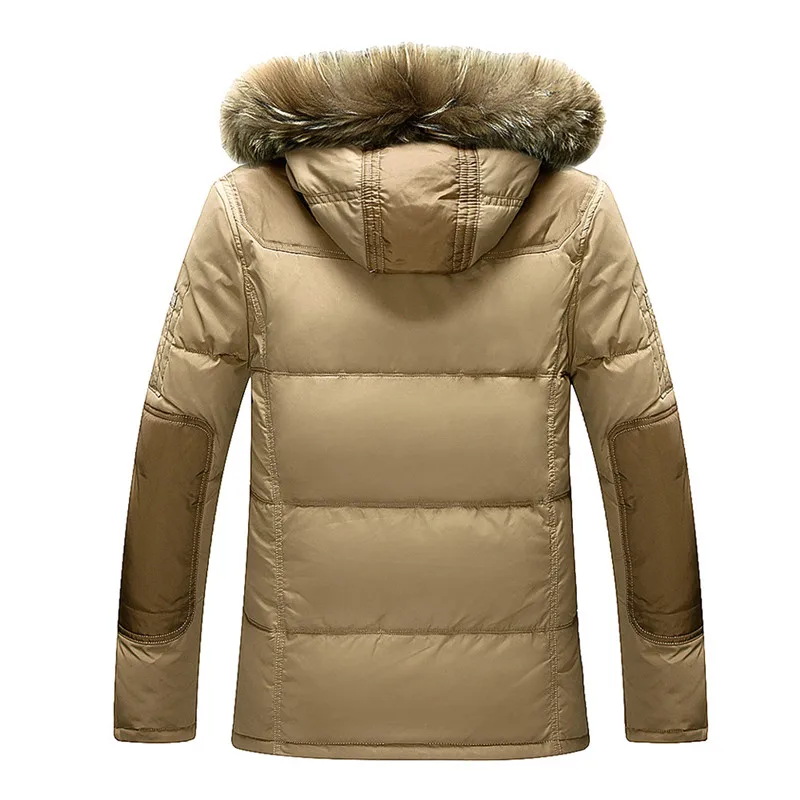 2020 Мъжки Нова яке-пуховик, модно мъжко утепленное Палто с Качулка и кожа яка, Паркове, зимно яке-високо качество Изображение 1 