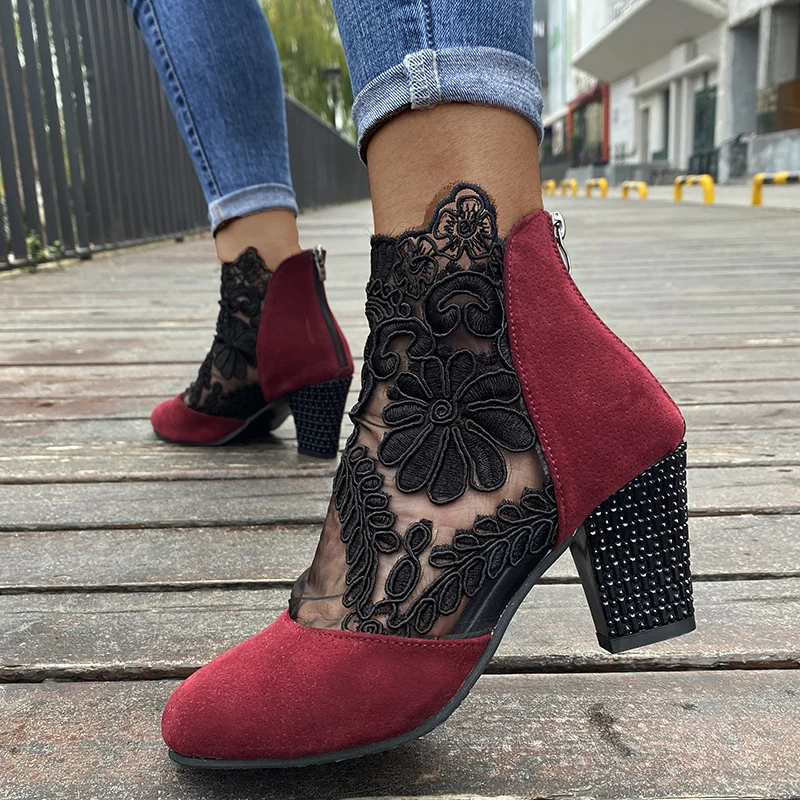 2022 Дамски обувки Модерен дамски Обувки На висок ток с отворени пръсти, тънки Сандали на висок ток с цветен модел, окото на повърхността, отворени Сандали Zapatillas Mujer 35-43