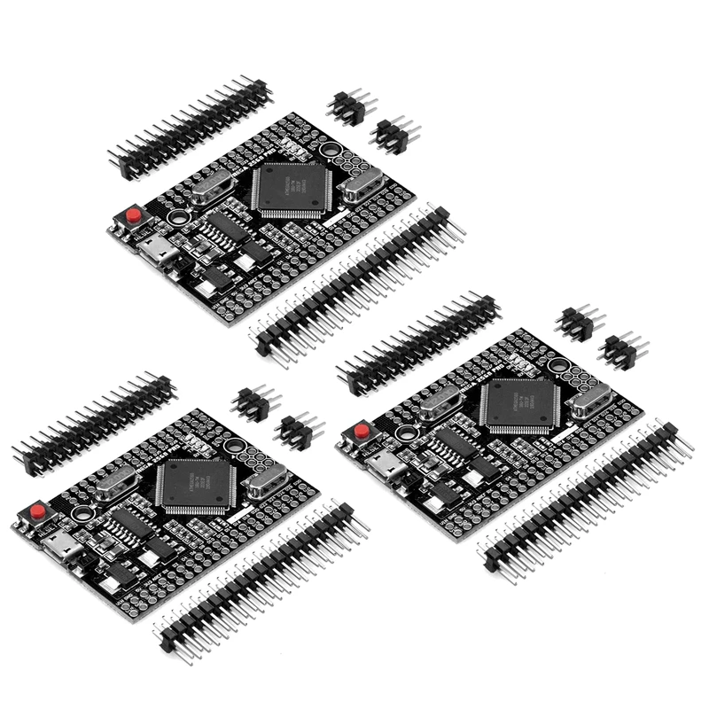 3 БР., такса MEGA 2560 PRO, Вграден чип CH340G/ATMEGA2560-16AU с гнездовыми конектори, съвместими за Arduino Mega2560 направи си САМ