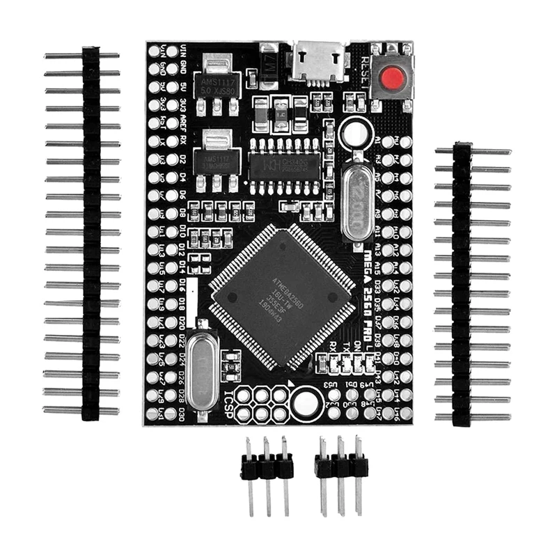 3 БР., такса MEGA 2560 PRO, Вграден чип CH340G/ATMEGA2560-16AU с гнездовыми конектори, съвместими за Arduino Mega2560 направи си САМ Изображение 1 