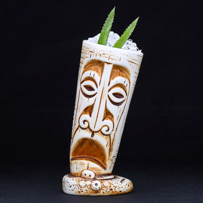 530 мл Хавайски Чаши-Тики меню с коктейли Чаша Бира Чаша За Напитки Винена Чаша Керамични Чаши-Тики 