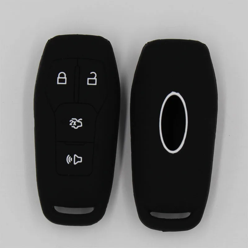 KAPU на Едро Силикон гумен калъф за ключове на автомобила калъф за ford MKC MKX MKZ Edge Escape Focus Lincoln 4 бутона smart key shell case