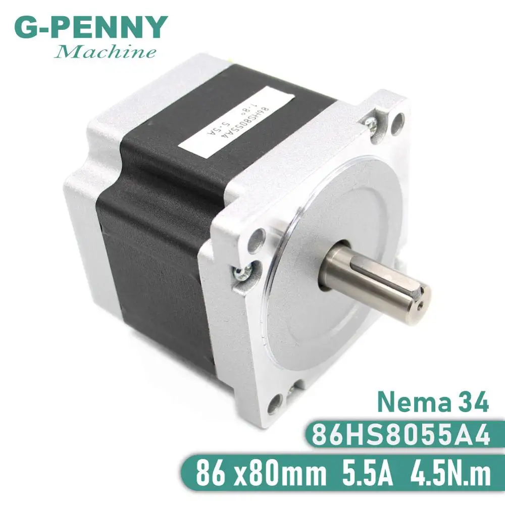 NEMA34 стъпков двигател с ЦПУ 86x80 мм N. 4.5 m 5.5 A вал 14 мм nema34 за стъпков мотор 640Oz-in за гравировального металообработващи машини с CNC 3D принтер