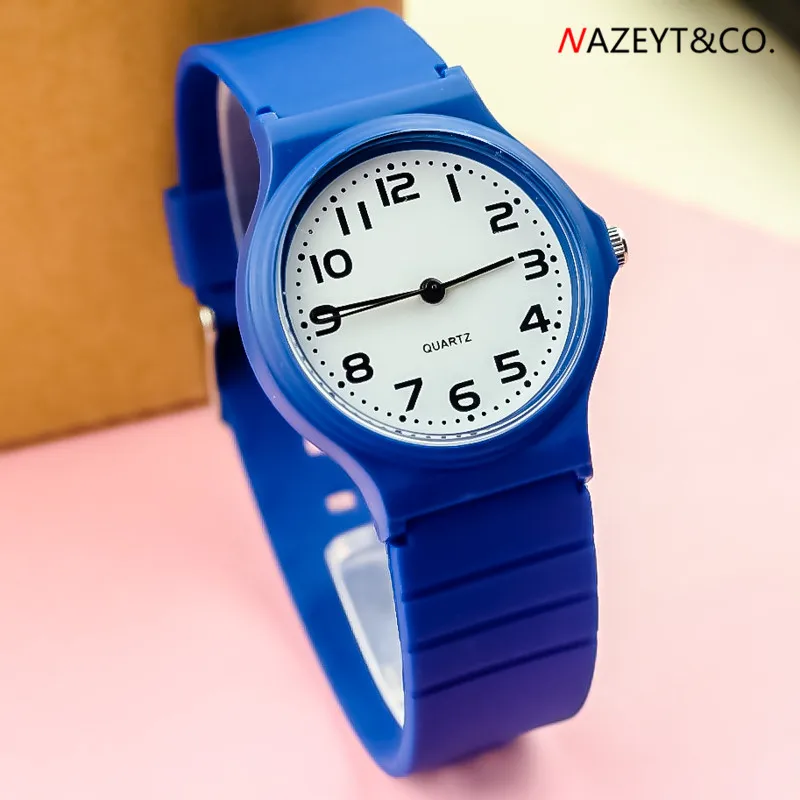 Безплатна доставка на дамски ръчни часовници луксозна марка жена средният студент прост циферблат водоустойчив кварцов часовник унисекс силиконови подарък часовник