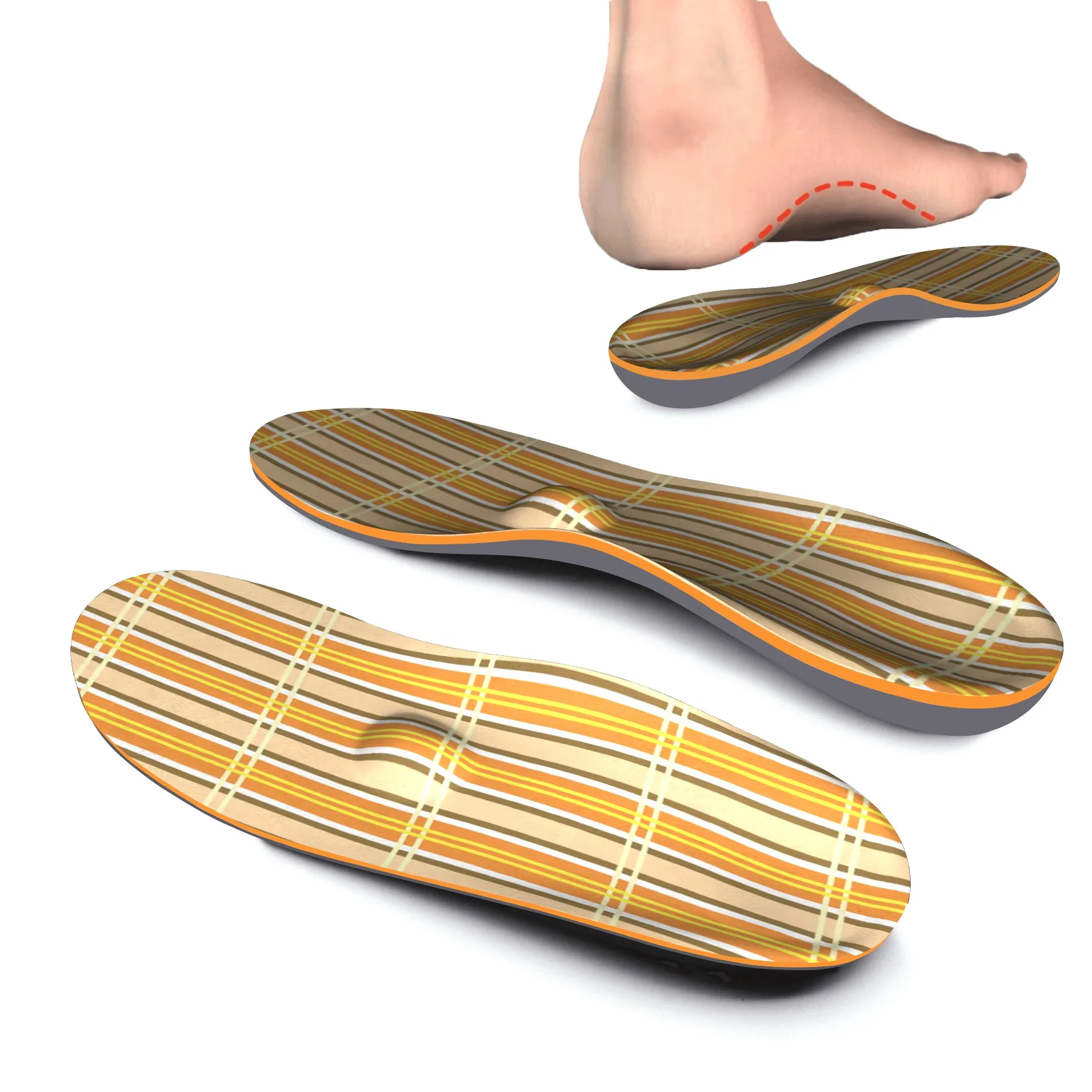 Висока Поддържаща Стелка Arch Support Спорт На Открито Удобна Памет Бавно Еластична Стелка На Мъжки Обувки Изображение 5 