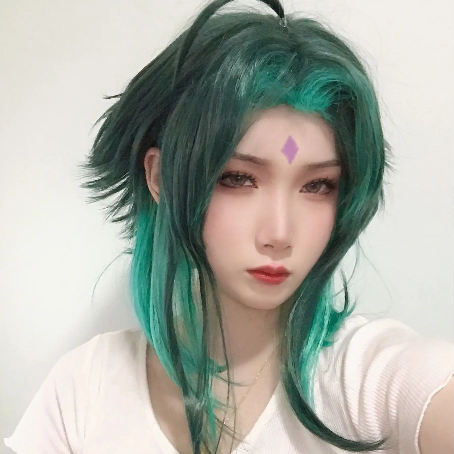 Играта Genshin Impact Cosplay Перука Xiao cosplay перука Наклон езерото синьо къса коса