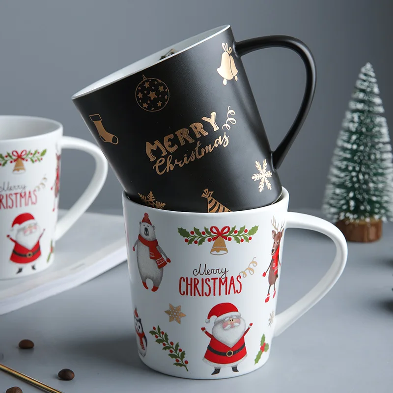 Керамична Чаша Коледен Подарък За Мъже и Жени Мультяшная Чаша За Кафе, Мляко, Чай, Чаша За Пиене, Коледен Подарък За Деца, Чашата за Кафе