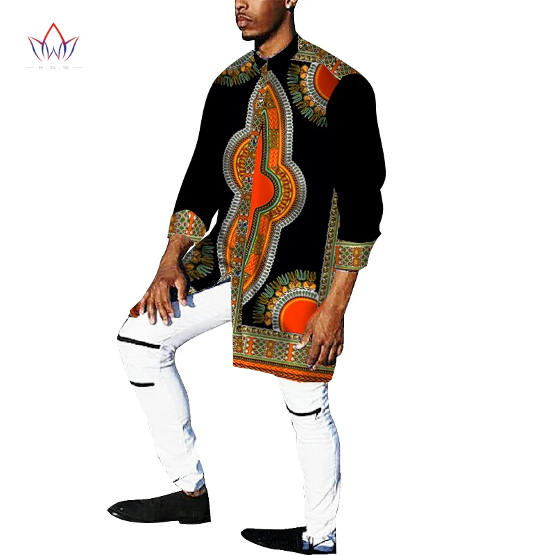 Мъжки Африкански Дрехи 2021 Есен Нова Мода Мъжка Тренч С Принтом на Африканския Восък Палто С Качулка Индивидуална традиционно облекло WYN161 Изображение 1 