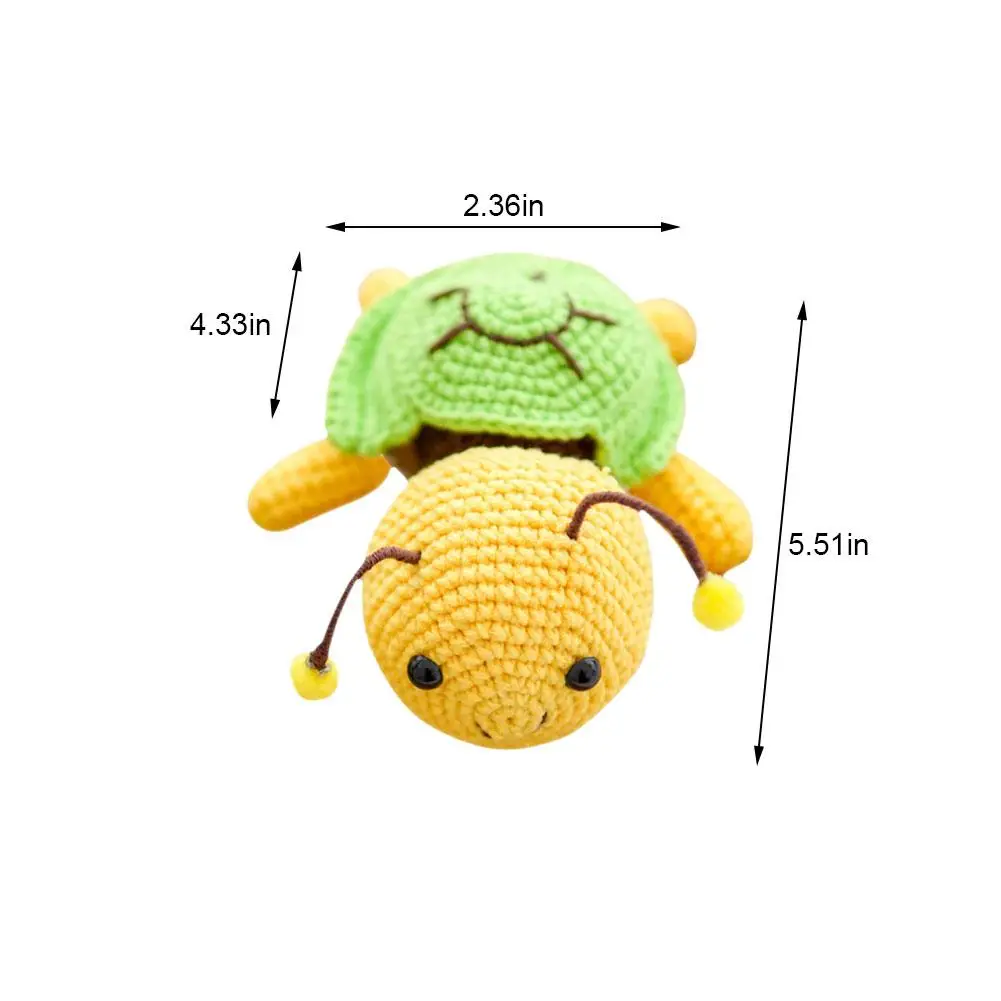 Скъпа Пчела и костенурка Пълен комплект за плетене на една кука е подходящ за начинаещи, начинаещи, начинаещи Кукла за момичета Изображение 5 