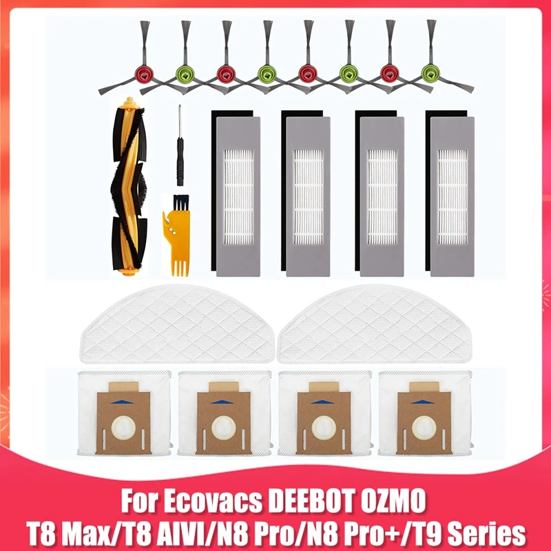 Смяна на комплект аксесоари За Ecovacs DEEBOT OZMO Т8 Max/Т8 AIVI/N8 Pro/N8 Pro + Робот-Прахосмукачка
