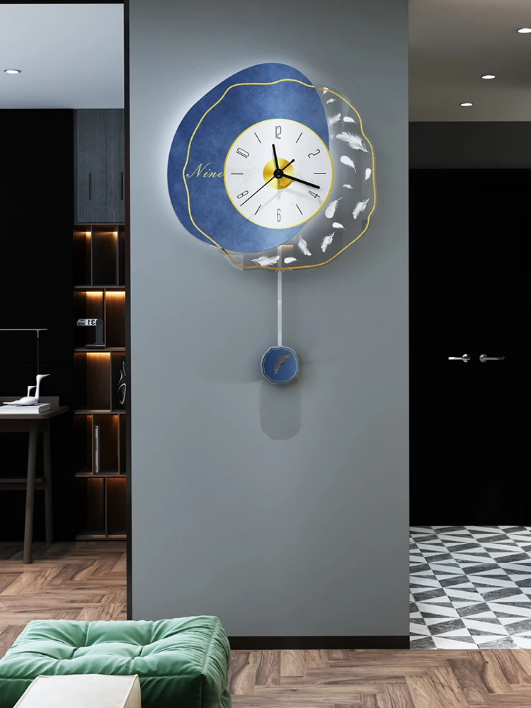 Творчески часовници стенни часовници хол домашен модерен лампа луксозен чист червен скандинавски украса модерни минималистичные стенни часовници стенен лампа