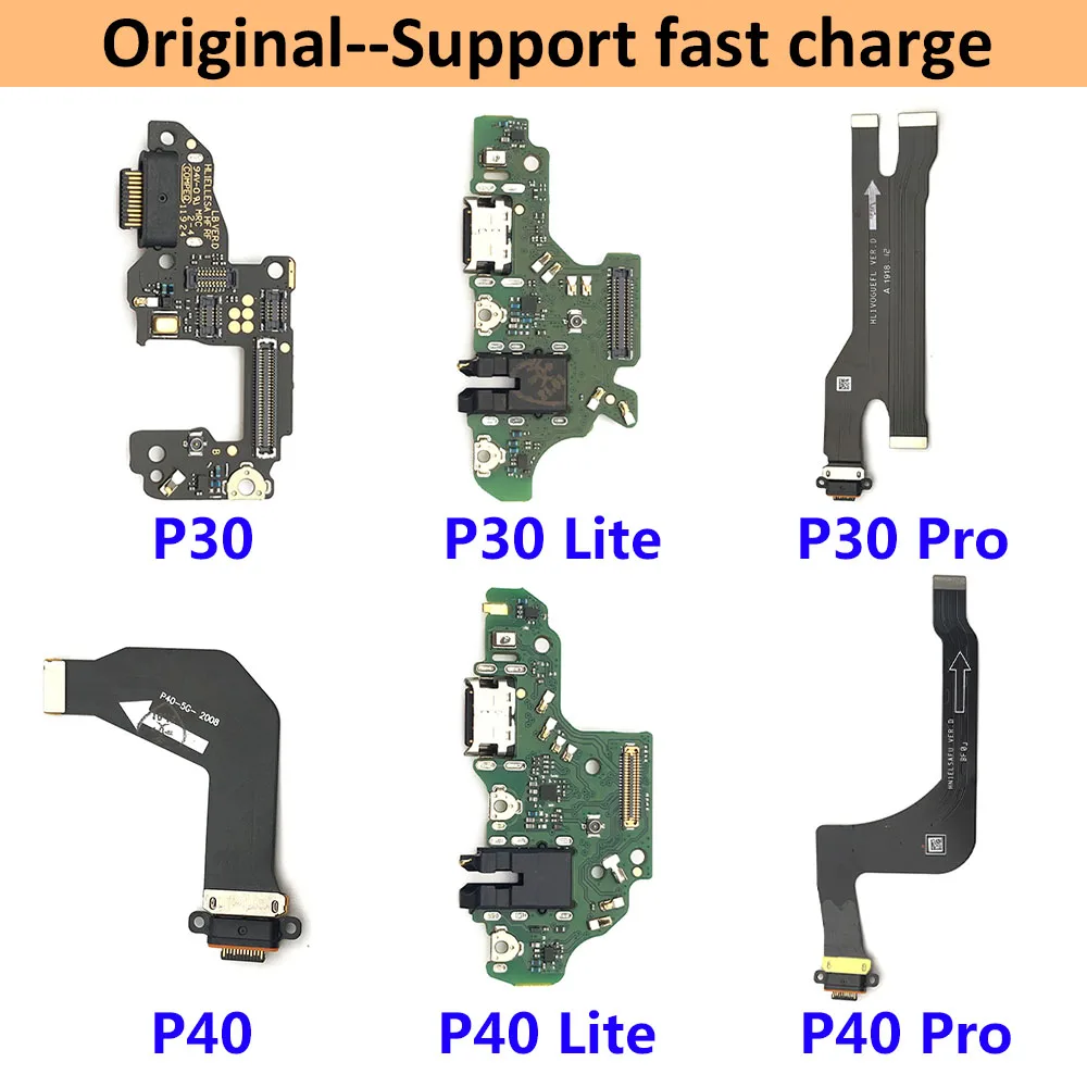 10 бр. За P20 Оригинален Нов USB Конектор За Зареждане на Такси Гъвкав Кабел За Huawei P30 P40 Pro P30 P40 Lite E Порт кабел за зареждане Промо