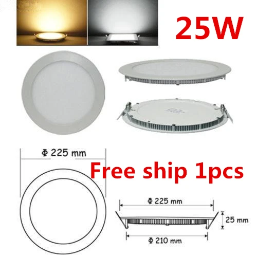 25 Вата Кръг Led Тавана Лампа-Вградени Кухненски Лампа За Баня AC85-265V Led лампа Топло Бяла/Студено Бяла Безплатна доставка