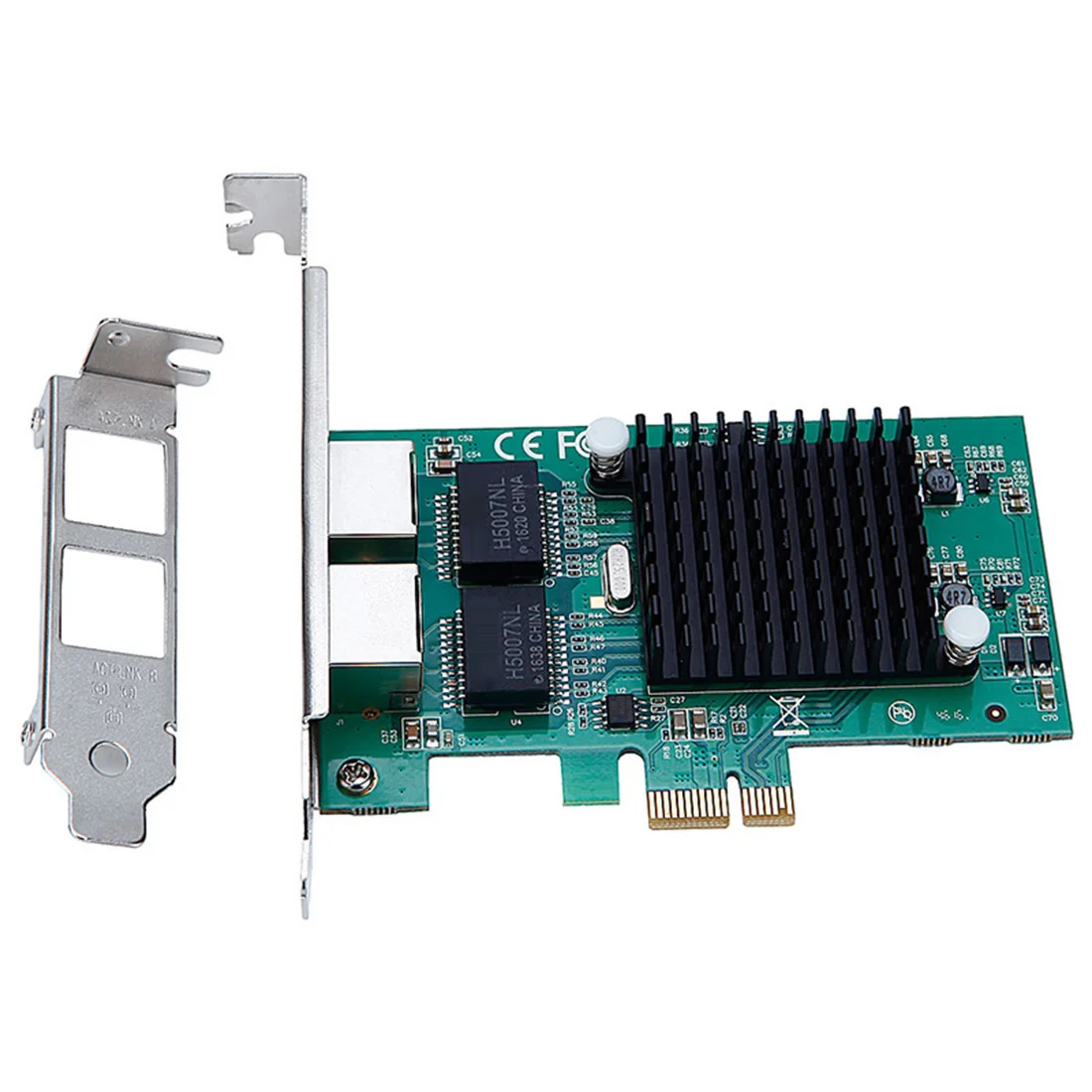 DIEWU PCIe 1x 4x Gigabit Двоен Мрежов Сървър 2 * RJ-45 Порт Lan Карта Адаптер 10/100/1000 Mbps Ethernet Контролер за Работния Плот