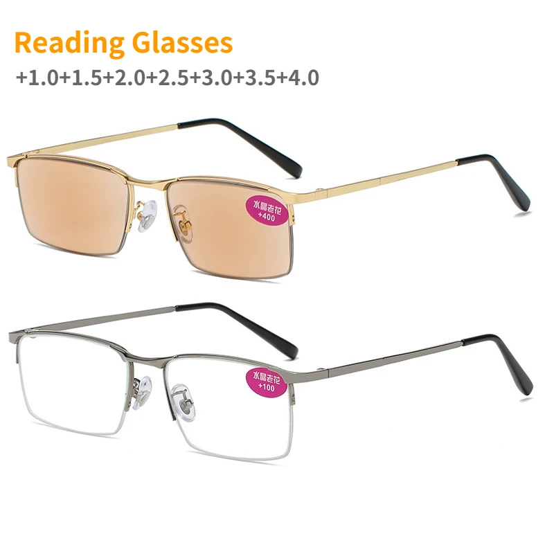 HD Стъклени Очила за четене, Риболовни Телени Очила за четене в полурамке, Износоустойчивост, устойчиви на надраскване, Модни Очила за Четене