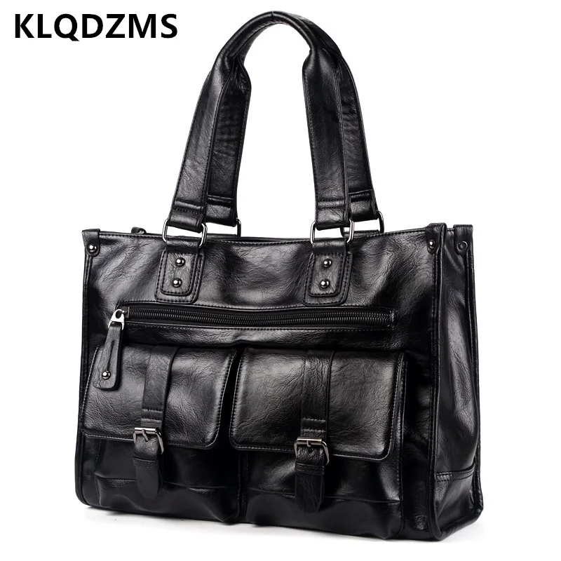 KLQDZMS Реколта мъжки чанти, Портфейли, дамски Чанти на рамо Унисекс Мода, мъжки Чанти и калъфи за документи, Уникални мъжки Чанти, класически черни