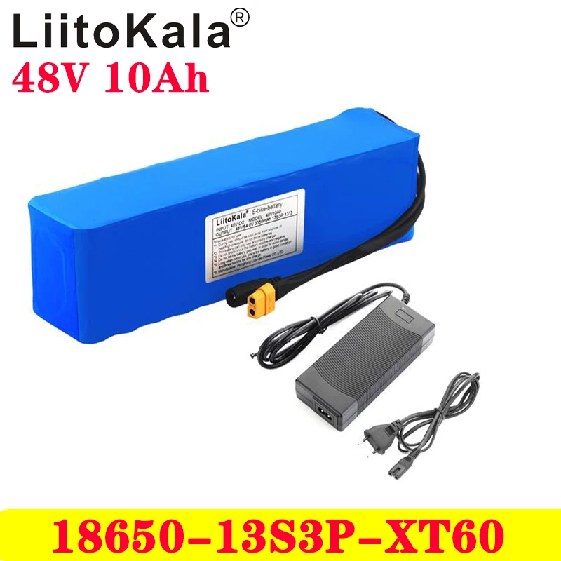 LiitoKala e-bike батерия 48 10ah li-ion батерия комплект за ремонт на велосипеди bafang 1000 Вата и зарядно устройство XT60 Щекер