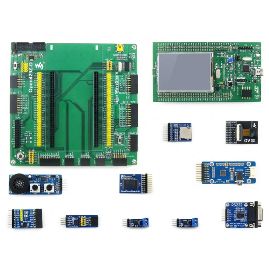 Waveshare Open429Z-D Осъществяване на Б с 32F429IDISCOVERY STM32F429ZIT6 STM32 ARM Cortex M4 Такса за разработка + 10 бр. Комплекти модули
