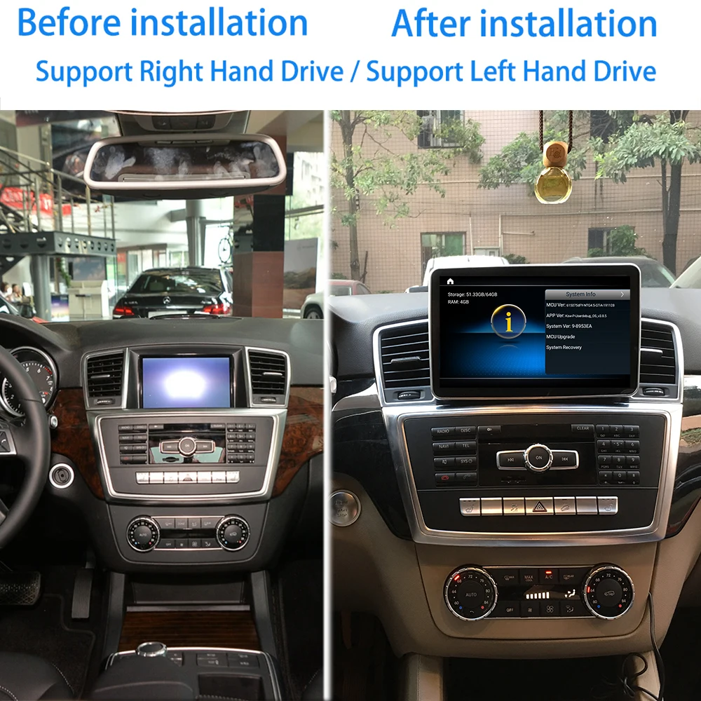 ZJCGO Автомобилен Мултимедиен Плейър, Стерео Радио GPS DVD Навигация Android Екран на Системата за Mercedes Benz GLS X166 GLS350 GLS400 Изображение 1 