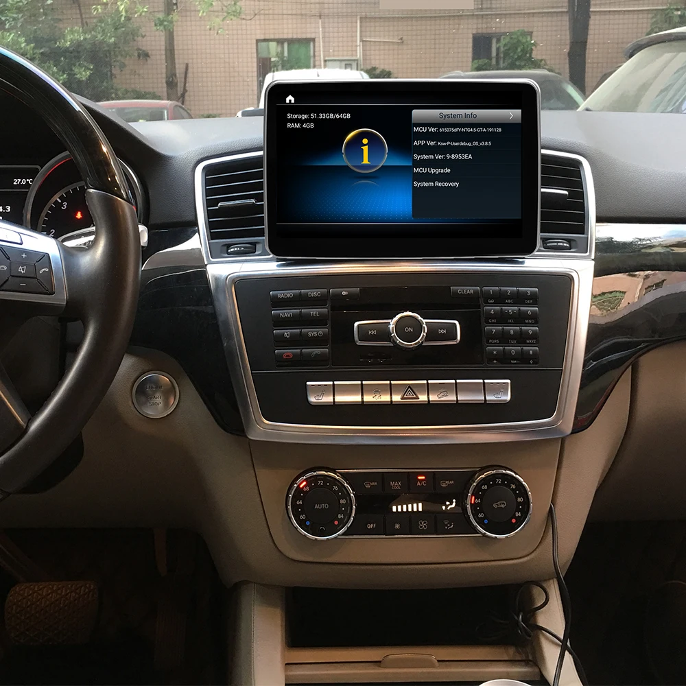 ZJCGO Автомобилен Мултимедиен Плейър, Стерео Радио GPS DVD Навигация Android Екран на Системата за Mercedes Benz GLS X166 GLS350 GLS400 Изображение 3 