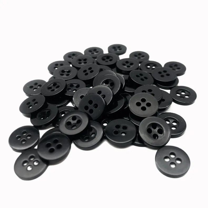 Висококачествени Модерни черни и бели копчета от смола, риза с широка периферия, копчета с четири очи, Висококачествени аксесоари за облекла, копчета и със собствените си ръце