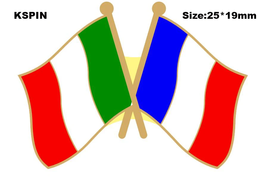 Жени за Лацкана Хартата за Приятелство Италия и Белгия Иконата на Хартата за Приятелство Иконата на Флага Изображение 3 