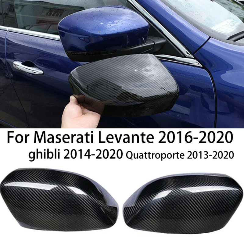 За Maserati Леванте Ghibli Quattroporte 2013-2019 2020 Карбоновое Влакна За Външно Огледало за Обратно виждане Капак Накладки Покрива резервни части