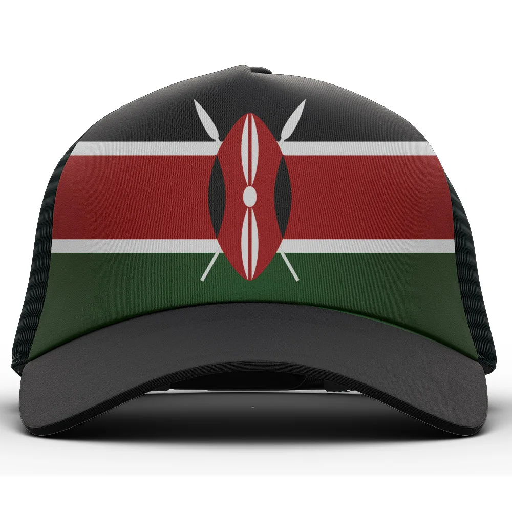 Кения младежи сам по поръчка име на броя на кен шапка национален флаг ке република суахили кенийската държава печат на снимки 0 бейзболна шапка