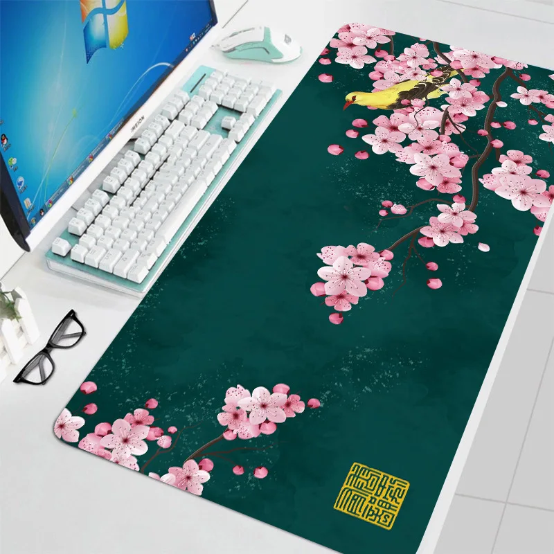 Китайски Стил Голям е Размерът на Подложка За Мишка От Естествен Каучук PC Компютър Геймърска Подложка За Мишка Настолен Мат Определя Край Сладък Подложка За Мишка Изображение 0 