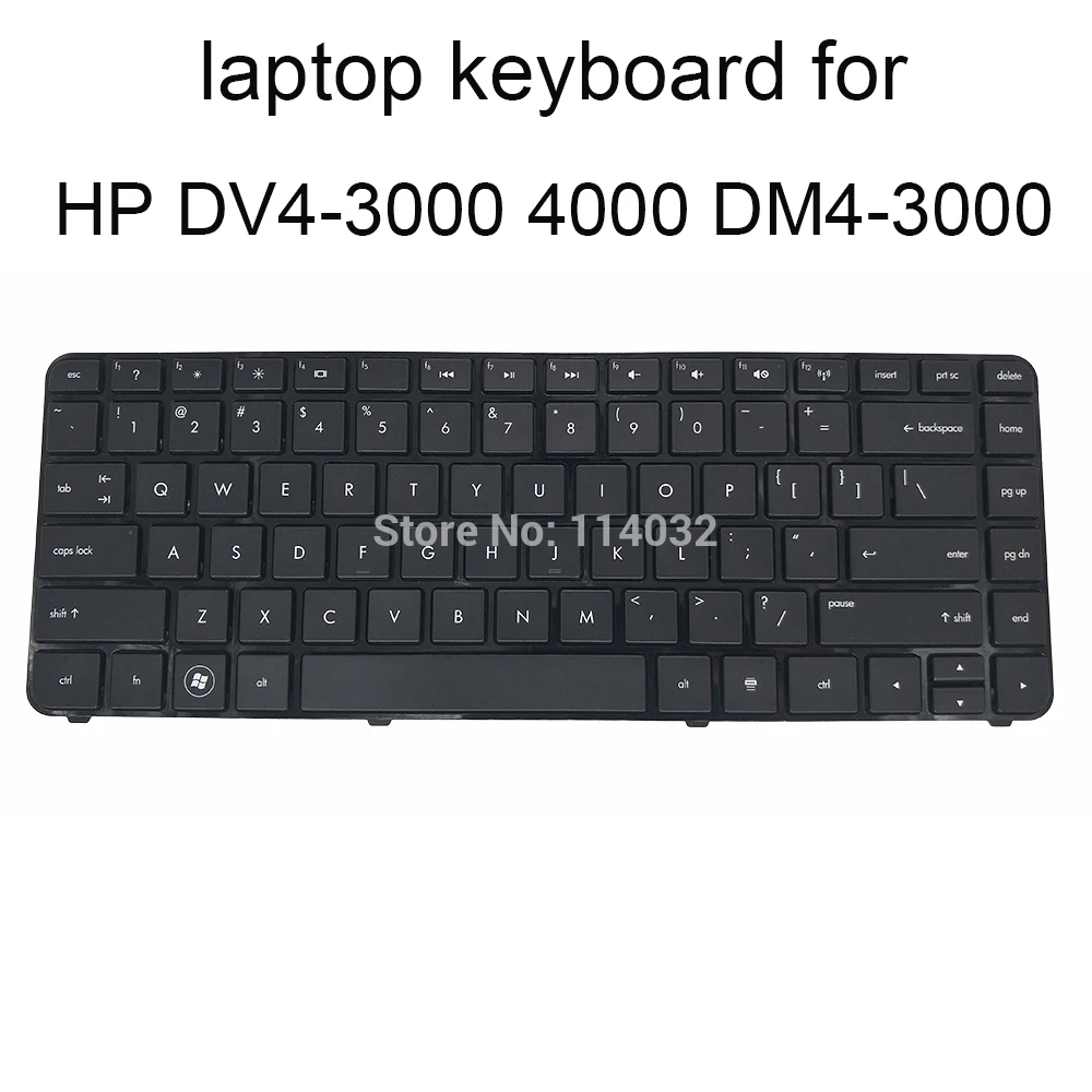 Клавиатура за лаптоп на американски и английски език за HP DV4-3000 dv4-3100 dv4-3200 DV4-4000 4100 черна с рамка клавиатура SG-48000-XUA 90.4QC07.L01