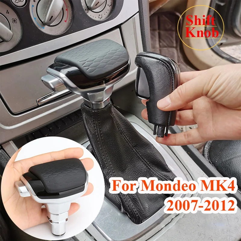 Корона за превключване на предавките на Автоматичната скоростна кутия на кола, за Ford Mondeo MK4 2007 2008 2009 2010 2011 2012 Кожена Дръжка на скоростния Изображение 0 