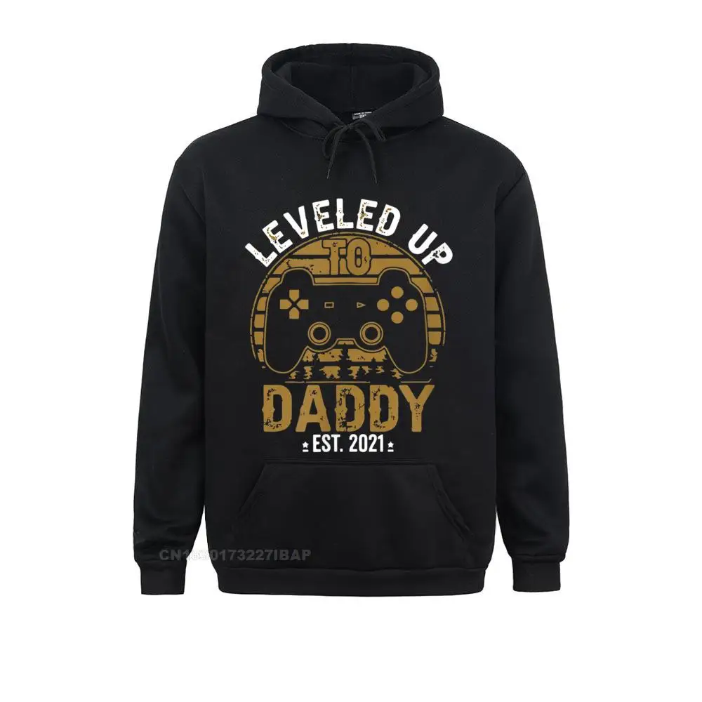Мъжки Блузи Leveled Up To Daddy 2022 Реколта Качулки Soon to be Dad est за Възрастни, Вечерни Блузи Празнични 2022 Топ Качулки