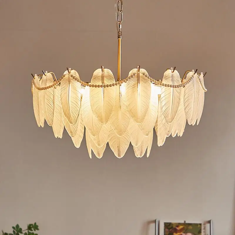 Нова светлина луксозна модерна минималистичная хол лампа от пера полилей Скандинавски френски ретро дворцов стил ретро лампи за спалня
