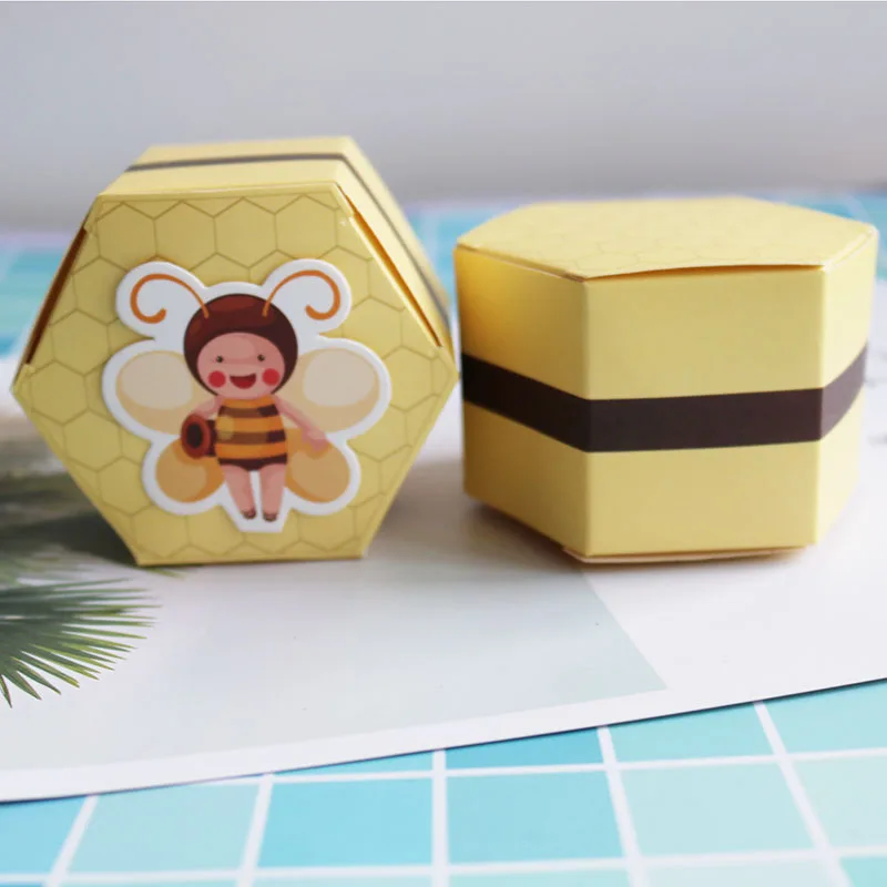 Новата Подарък Кутия За Медоносни Пчели, Детски Душ, Рожден Ден, Кутия Бонбони, Кутия Сладък Шоколад, Сватбени Декорации Изображение 0 