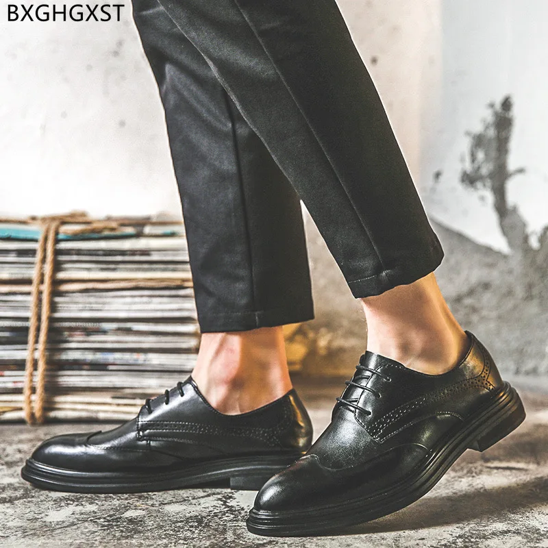 Черни модела Мъжки обувки Модерен Елегантни Обувки за Мъже 2022 г. Луксозен Дизайнерски Мъжки Обувки с Високо Качество Zapatos De Vestir De Los Hombres Изображение 3 