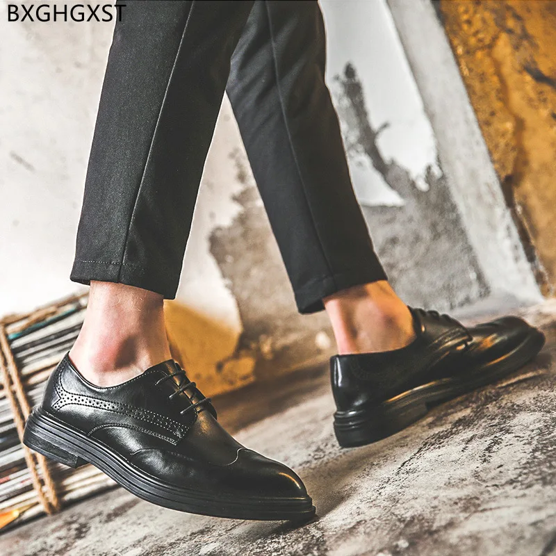 Черни модела Мъжки обувки Модерен Елегантни Обувки за Мъже 2022 г. Луксозен Дизайнерски Мъжки Обувки с Високо Качество Zapatos De Vestir De Los Hombres Изображение 4 